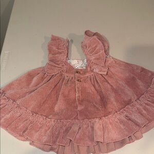 Martin Aranda Pink Baby Dress with Floral Design